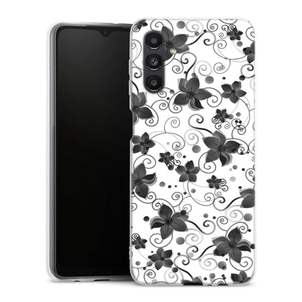 Coque Samsung Galaxy A04S Black Flower